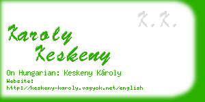 karoly keskeny business card