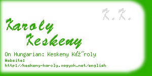 karoly keskeny business card